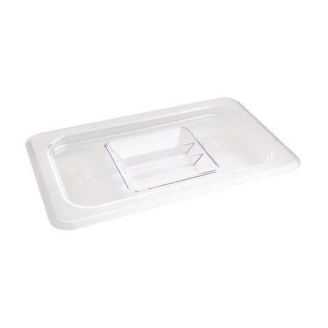 Vogue Polycarbonate 1/4 Gastronorm Lid Clear - U247  Vogue   
