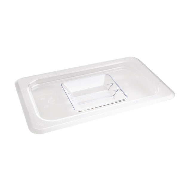 Vogue Polycarbonate 1/4 Gastronorm Lid Clear - U247  Vogue   
