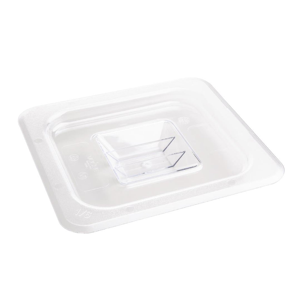 Vogue Polycarbonate 1/6 Gastronorm Lid Clear - U248  Vogue   