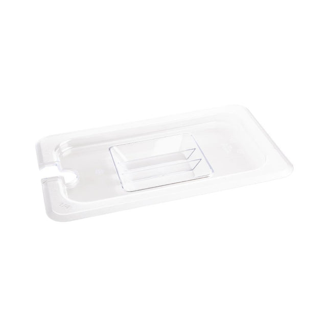 Vogue Polycarbonate 1/4 Gastronorm Lid Notched - U253  Vogue   