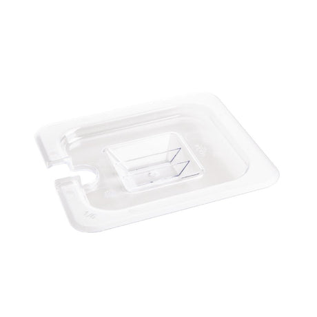 Vogue Polycarbonate 1/6 Gastronorm Lid Notched - U254  Vogue   