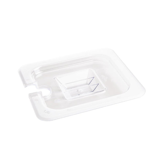 Vogue Polycarbonate 1/6 Gastronorm Lid Notched - U254  Vogue   