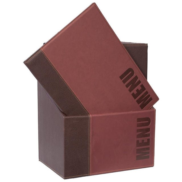 Securit Contemporary Menu Covers and Storage Box A4 Bordeaux (Pack of 20) - U267  Securit   