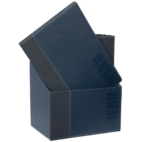 Securit Contemporary Menu Covers and Storage Box A4 Blue (Pack of 20) - U270  Securit   