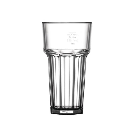 BBP Polycarbonate American Hi Ball Glasses Lined Half Pint CE Marked at 285ml - U408 Plastic Drinkware BBP   