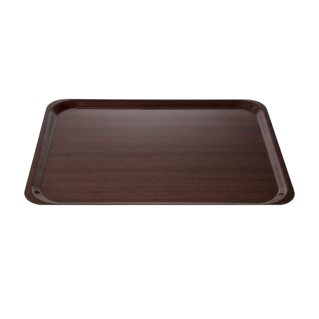 Cambro Capri Laminate Canteen Tray Mahogany 460mm - U417  Cambro   