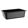 Vogue Polycarbonate 1/2 Gastronorm Container 100mm Black - U459  Vogue   