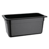 Vogue Polycarbonate 1/3 Gastronorm Container 150mm Black - U464  Vogue   