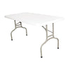 Bolero PE Rectangular Folding Table White 5ft (Single) - U544  Bolero   