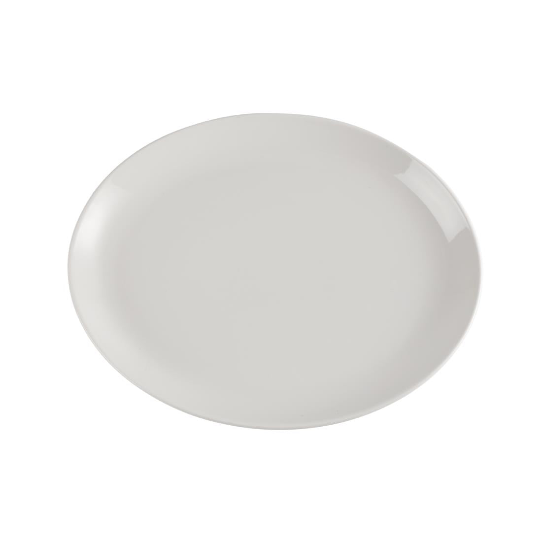 Churchill Plain Whiteware Oval Plates 340mm (Pack of 12) - U718 Plates Churchill