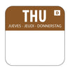 Hygiplas Dissolvable Food Rotation Labels Thursday (Pack of 1000) - U780  Hygiplas   
