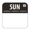 Hygiplas Dissolvable Food Rotation Labels Sunday (Pack of 1000) - U783  Hygiplas   