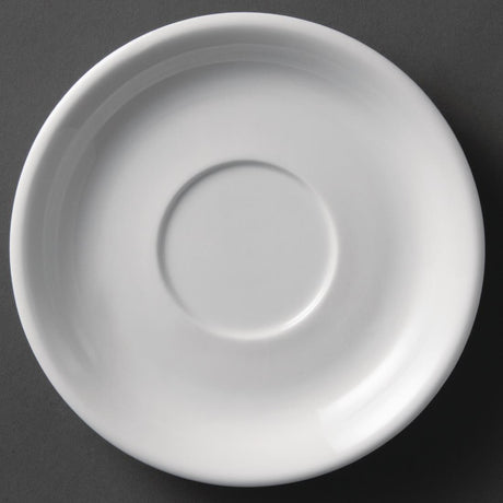 Olympia Whiteware Cappuccino Saucers 180mm (Pack of 12) - U828 Olympia Crockery Olympia   