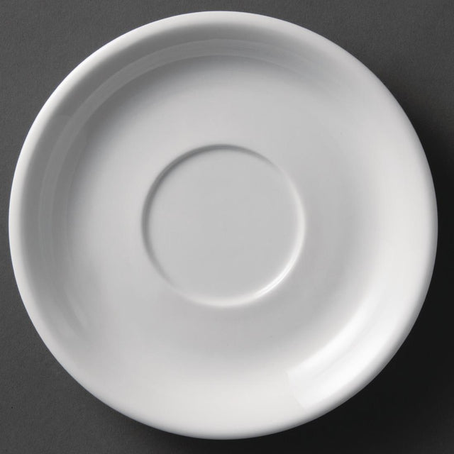 Olympia Whiteware Cappuccino Saucers 180mm (Pack of 12) - U828 Olympia Crockery Olympia   