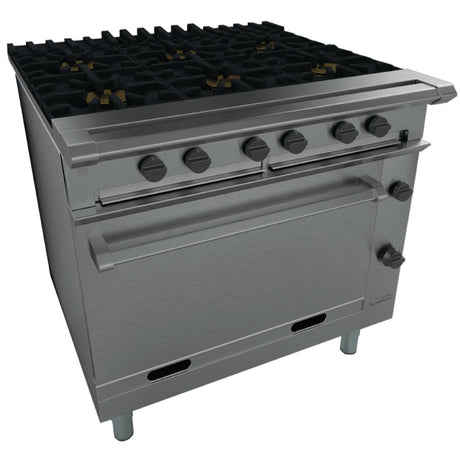 Falcon Chieftain 6 Burner Natural Gas Oven Range G1066X - U985-N  Falcon   