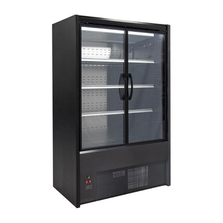 Zoin Cervinho Multideck Display Black with Hinged Doors 1200mm - UA055-120 Refrigerated Merchandisers Zoin