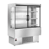 Zoin Silver Multideck Display Stainless Steel Finish with Hinged Doors 1000mm - UA057-100 Refrigerated Merchandisers Zoin