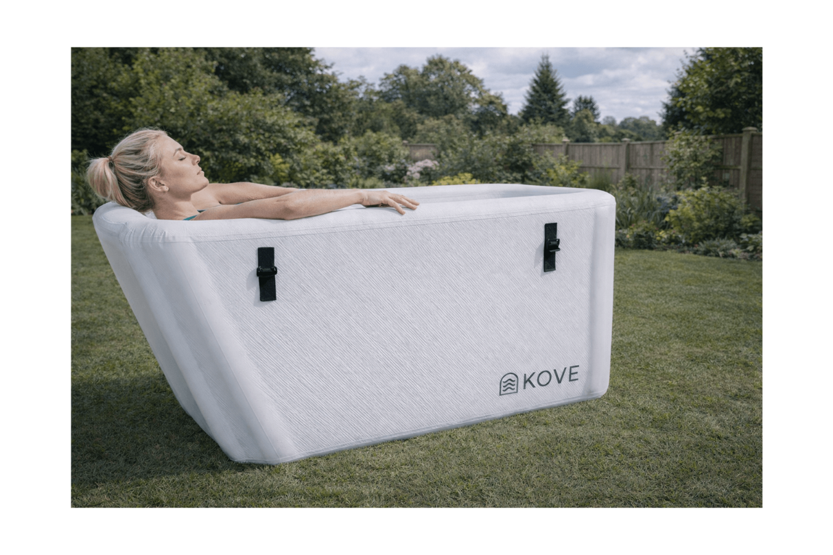 KOVE Elite Ice Bath – Ergonomic Reclined Cold Plunge (Chiller Compatible) White Ice Baths & Cold Plunges KOVE