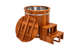 Empire Kove Ice Bath – Cedar Wood Cold Plunge with 304 Stainless Steel Liner & Step Ladder | KOVE-ICE1 Ice Baths & Cold Plunges Kove Designs