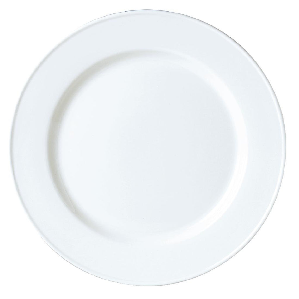 Steelite Simplicity White Slimline Plates 255mm (Pack of 24) - V0084 Plates Steelite