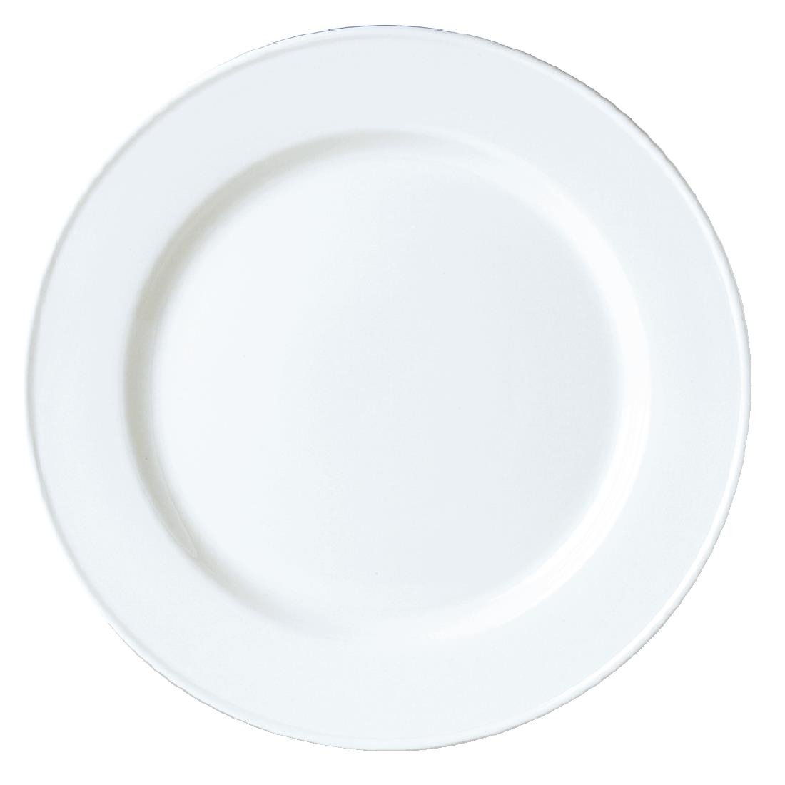 Steelite Simplicity White Slimline Plates 255mm (Pack of 24) - V0084 Plates Steelite