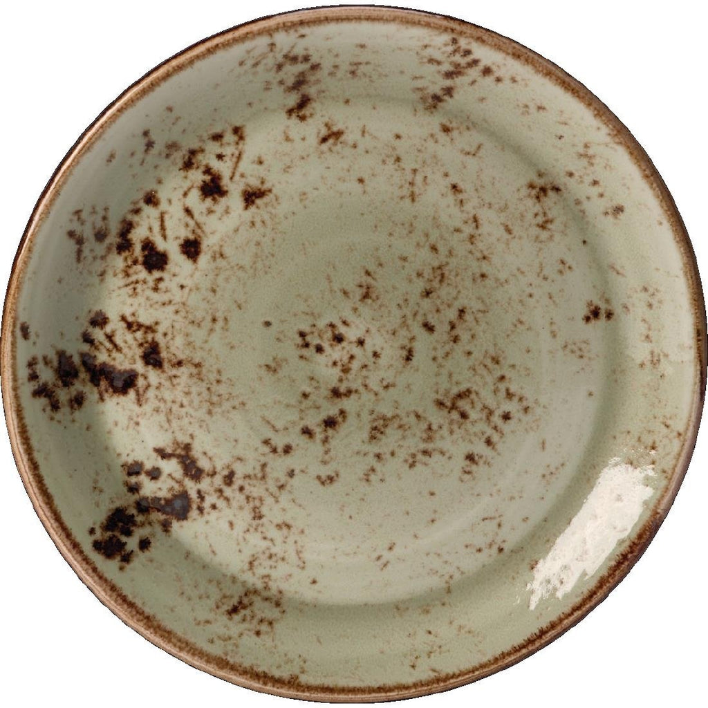 Steelite Craft Green Coupe Plates 252mm (Pack of 24) - V060 Plates Steelite