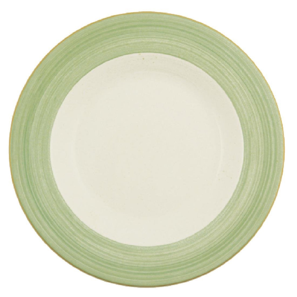 Steelite Rio Green Slimline Plates 255mm (Pack of 24) - V2875 Plates Steelite