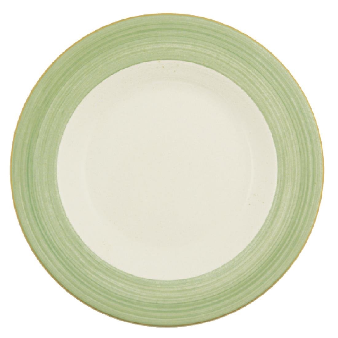 Steelite Rio Green Slimline Plates 255mm (Pack of 24) - V2875 Plates Steelite