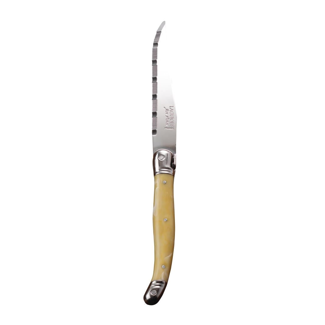 Laguiole Serrated Steak Knives Horn Handle (Pack of 6) - V595  Laguiole   