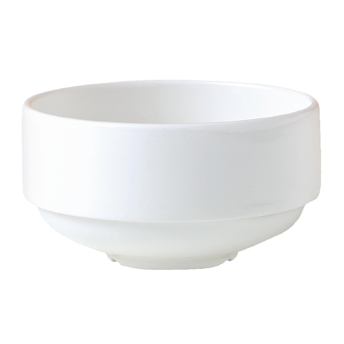 Steelite Monaco White Stacking Unhandled Soup Cups 285ml (Pack of 36) - V6874 Cups and Mugs Steelite