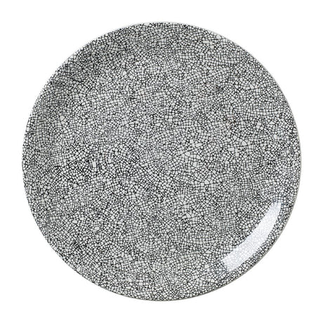 Steelite Ink Crackle Black Coupe Plates 300mm (Pack of 12) - VV1042 Plates Steelite