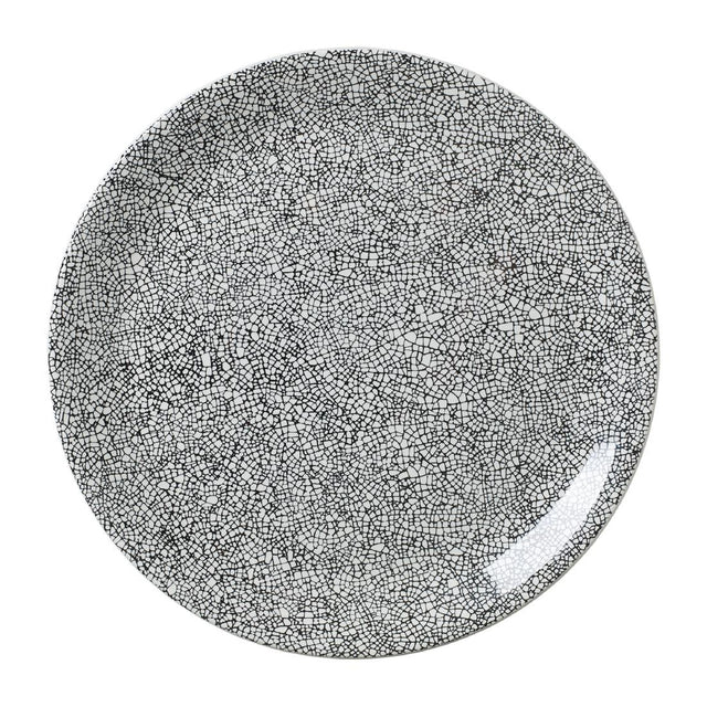 Steelite Ink Crackle Black Coupe Plates 300mm (Pack of 12) - VV1042 Plates Steelite
