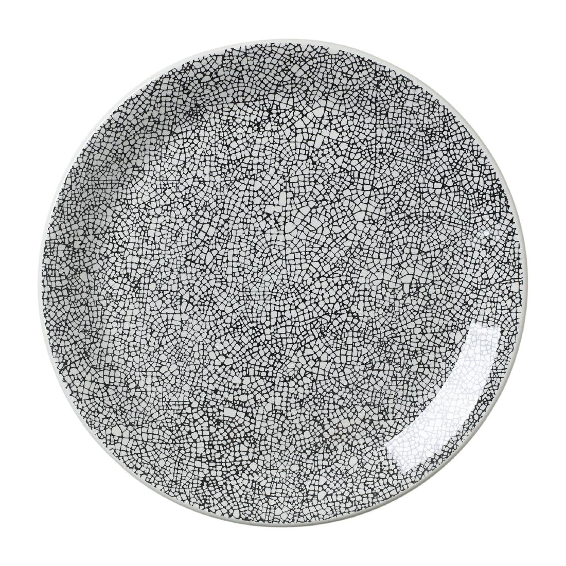 Steelite Ink Crackle Black Coupe Plates 253mm (Pack of 12) - VV1043 Plates Steelite