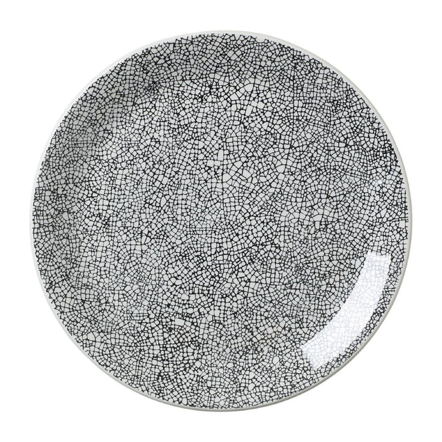 Steelite Ink Crackle Black Coupe Plates 253mm (Pack of 12) - VV1043 Plates Steelite