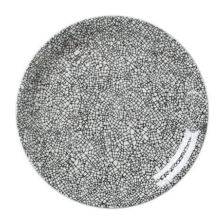 Steelite Ink Crackle Black Coupe Plates 203mm (Pack of 12) - VV1044 Plates Steelite