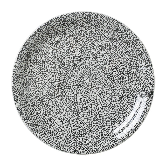 Steelite Ink Crackle Black Coupe Plates 203mm (Pack of 12) - VV1044 Plates Steelite