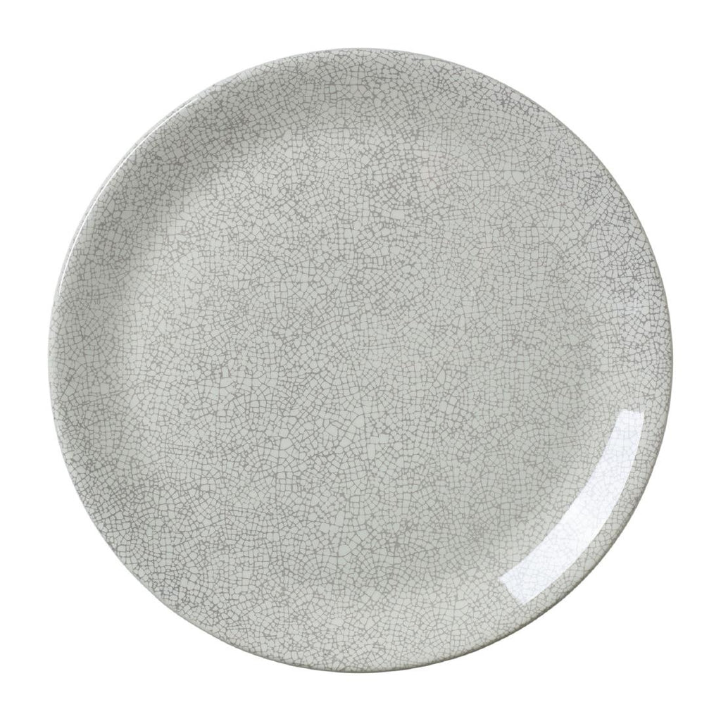 Steelite Ink Crackle Grey Coupe Plates 300mm (Pack of 12) - VV1048 Plates Steelite