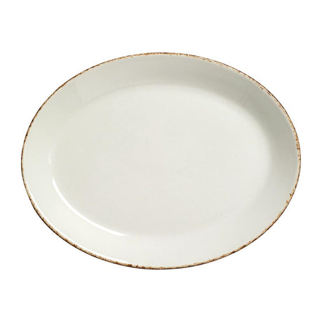 Steelite Brown Dapple Oval Coupe Plates 202mm (Pack of 24) - VV1315 Plates Steelite