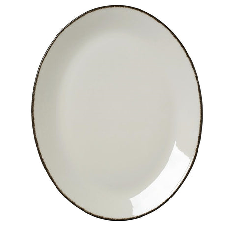 Steelite Charcoal Dapple Oval Coupe Plates 342mm (Pack of 12) - VV1323 Plates Steelite