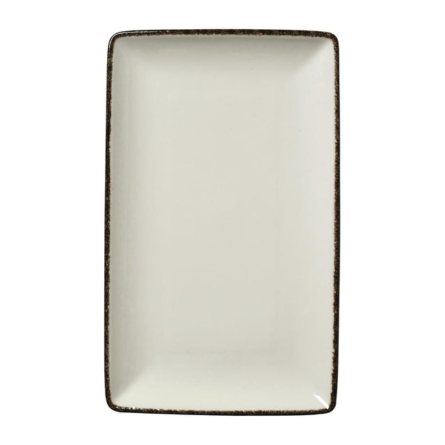 Steelite Charcoal Dapple Rectangle One Plates 270 x 167mm (Pack of 6) - VV1328 Plates Steelite