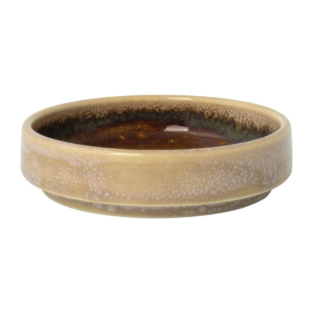 Steelite Aurora Vesuvius Amber Round Stacking Trays 100mm (Pack of 12) - VV2543 Steelite Performance Steelite   
