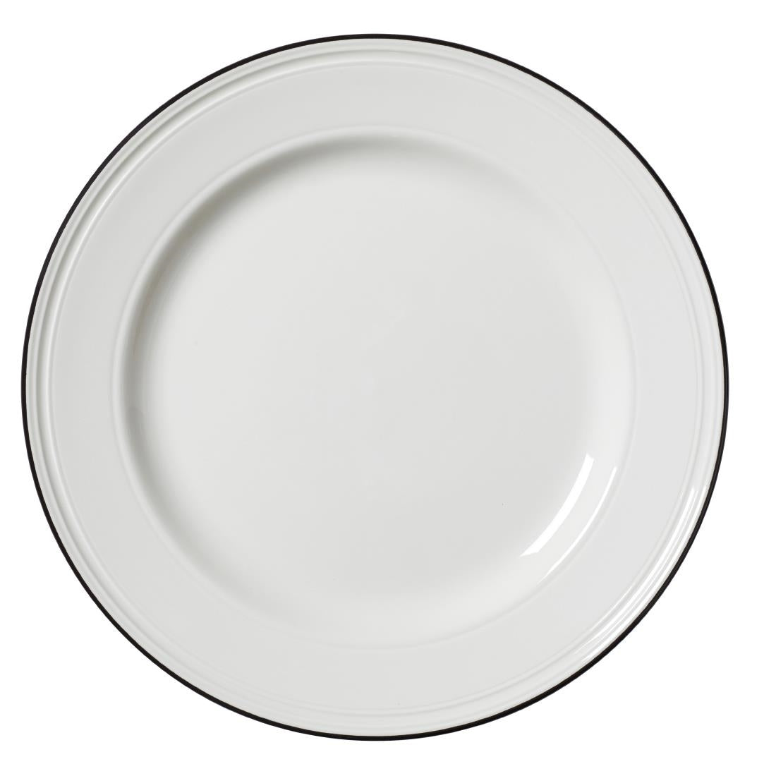 Steelite Bead Black Band Plates 285mm (Pack of 6) - VV2672 Plates Steelite