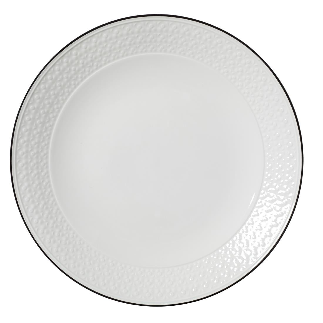 Steelite Bead Black Band Coupe Plates 285mm (Pack of 6) - VV2673 Plates Steelite