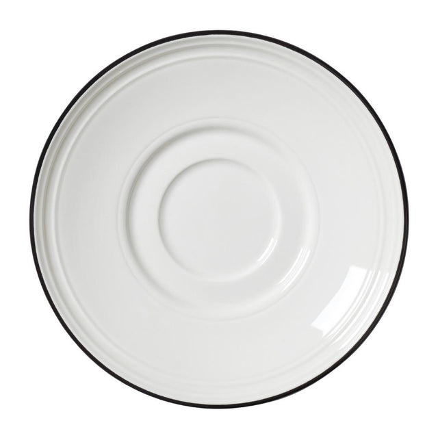 Steelite Bead Black Band Saucers 150mm (Pack of 12) - VV2677 Steelite Performance Steelite   