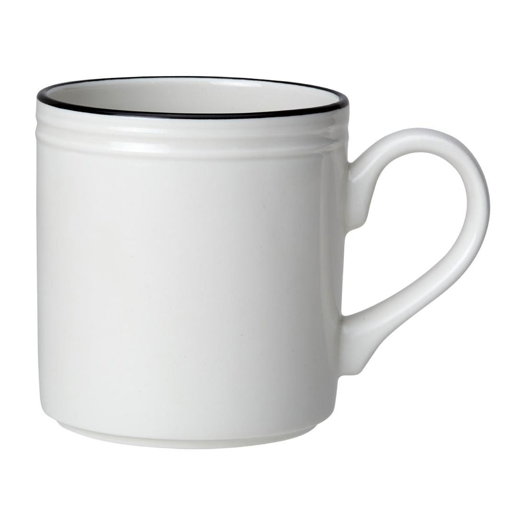 Steelite Bead Black Band Mugs 285ml (Pack of 12) - VV2682 Steelite Performance Steelite   