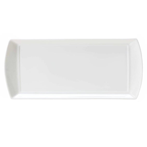 William Edwards Spiro Rectangular Trays White 340x150mm (Pack of 12) - VV2994 William Edwards Fine Bone Chin Steelite   