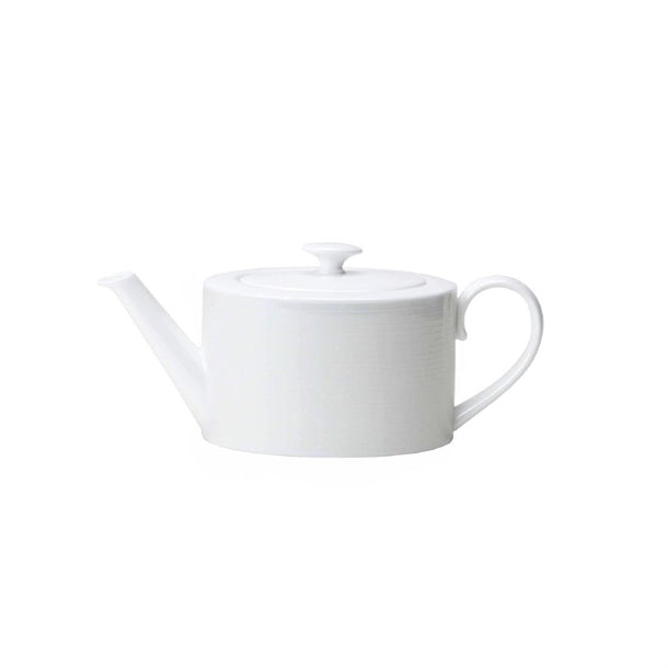 William Edwards Spiro Oval Teapots 550ml White (Pack of 6) - VV3004 William Edwards Fine Bone Chin Steelite   
