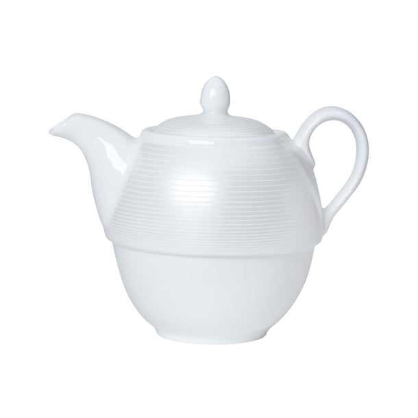 William Edwards Spiro Teapots White 460ml (Pack of 6) - VV3009 William Edwards Fine Bone Chin Steelite   