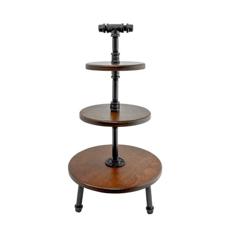 Steelite Chestnut Pipe Stand 3-Tier 355x674mm - VV3450  Steelite   