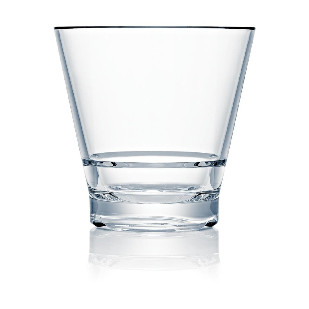 Steelite Capella Stack Clear Double Rocks 355ml (Box 12)(Direct) - VV3563 Plastic Drinkware Steelite   